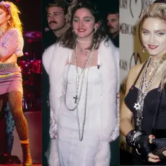 Ikony stylu lat 80. Madonna w trzech odsłonach: na scenie, na czerwonym dywanie i w eleganckim wydaniu.
